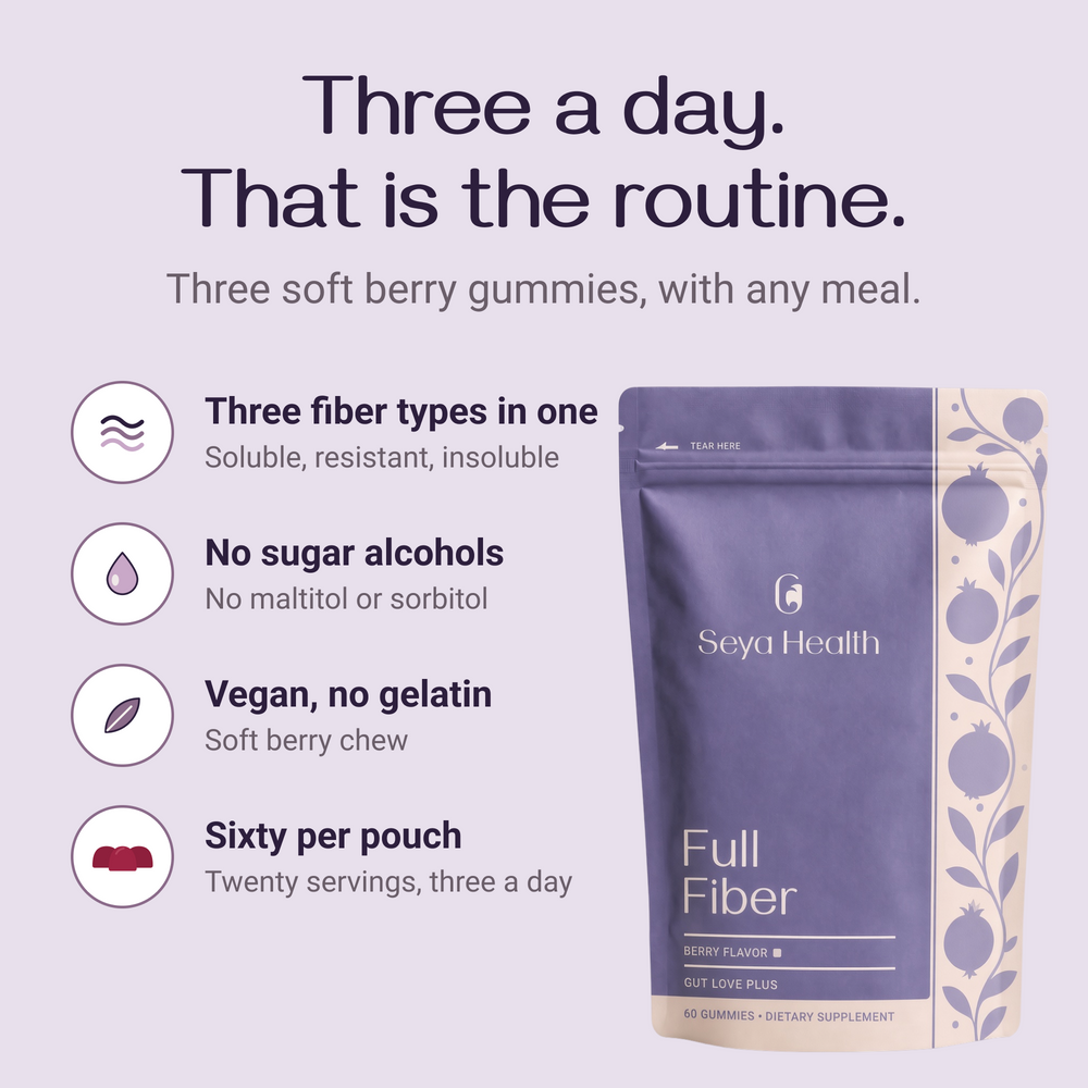 Seya Full Fiber — berry flavour, 60 gummies, 20 servings