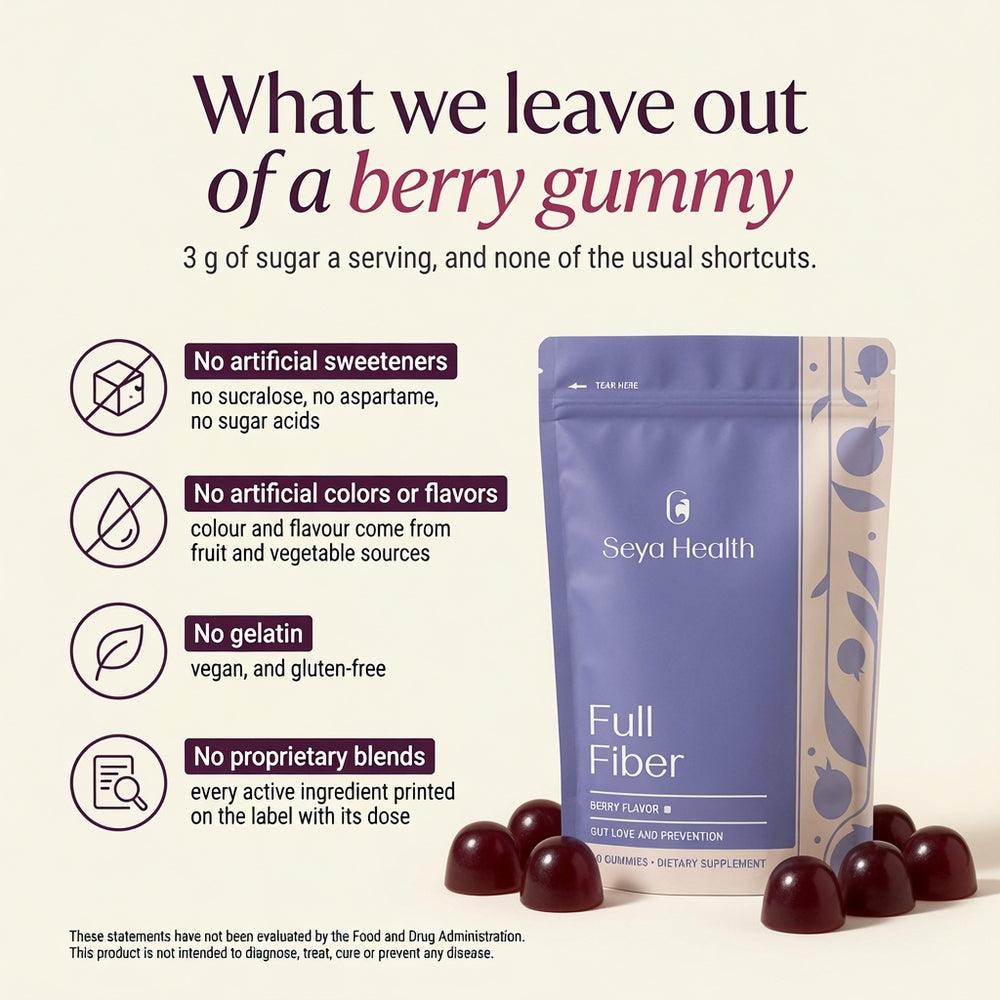 Seya Full Fiber pouch, berry flavor, 60 gummies